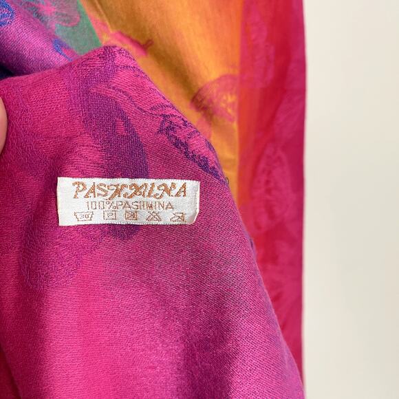 Pashmina Rainbow Butterfly Fringe Boho Electric Wrap Around Scarf - Picture 4 of 6